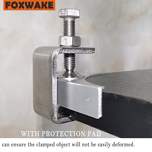 Stainless Steel C Clamps Mini 1 Inch for Mounting, Heavy Duty Metal U Clamps for Metal Working, Small Desk Clamp with Stable Wide Jaw Opening & Protective Pads/I-Beam Design (10pcs) - color: 1 3/16 In-10pcs-30mm