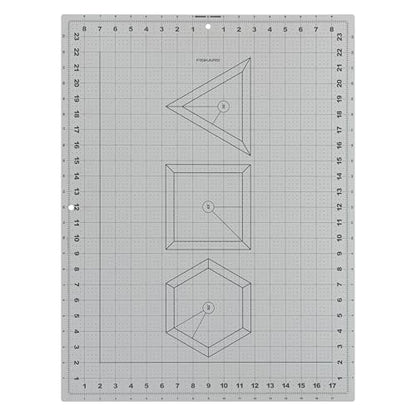 Fiskars 18" x 24" Self Healing Cutting Mat for DIY, Quilting & Sewing, Grey - color: Gray w/Shapes, size: 18"L x 24"W