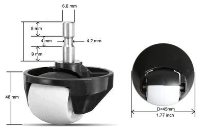Replacement Front Wheel Caster Assembly for iRobot Roomba, 980 880 870 790 780 770 690 650 671 Vacuum, Roomba 500 600 700 800 900 Series Robot Vacuum Cleaner Accessories(2 Pack)