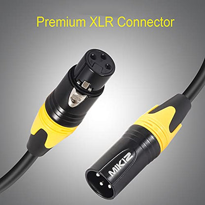 XLR Microphone Cables 1 ft Short 6 Packs -Premium XLR Jumper Cords - size: 6-Pack 1ft