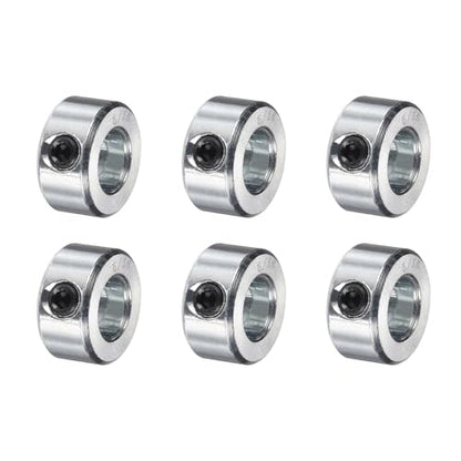 uxcell 6pcs Set Screw Collars 5/16" Bore, Zinc Plated Carbon Steel Shaft Collars, 5/8" OD, 5/16" Width Lock Axle Collar Clamp (Hollow Style, Lightweight) - size: 5/16" Borex5/8" ODx5/16" Width