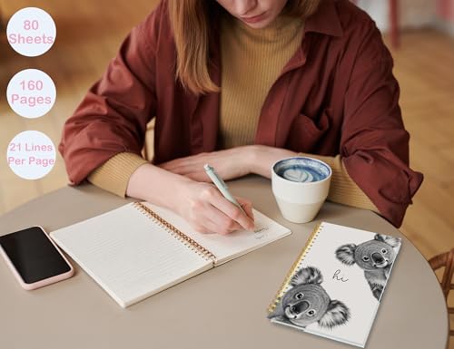 Koala Notebook, Cute Animal Notebook Journal, Koala Gifts - color: Koala, style: White