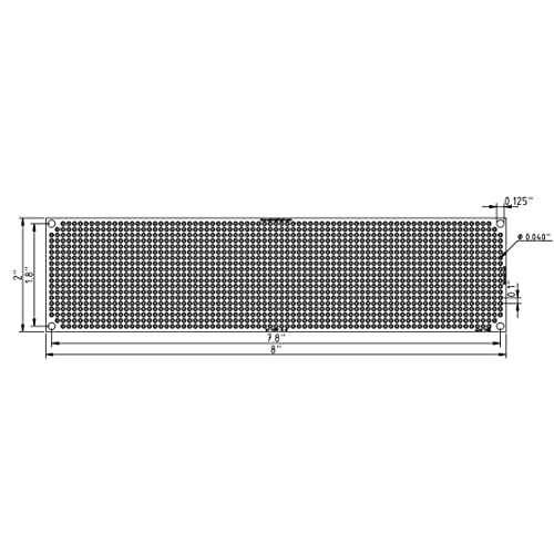 Double Sided ENIG Perf Board, PCB Board, Electronic Circuit Board for DIY Prototype Circuit, FR4, Plated Through Hole Solder Prototype Board, ST-PERF (2" x 8") - style: 2" x 8"