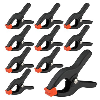 PONY 10-Piece Spring Clamp Set, 6-5/16" Nylon Spring Clamps - size: Single Size Set (6-5/16")