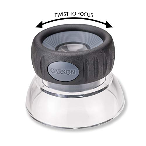 Carson LumiLoupe Plus 10.5x Power Focusable Stand Loupe Magnifier (LO-10) - style: 1.0" Diameter (10.5x)