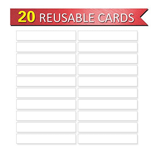 Blue Tabletop Desktop Pocket Chart with Bonus 20X Dry Erase Cards. Double Sided and Self-Standing (13” X 12”) - color: Bule, size: Blank Cards