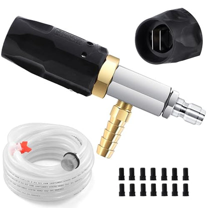 FIXFANS Pressure Washer Long Range Nozzle 3-3.5 GPM with 45 FT Braid Hose - size: 45 FT Hose: 3-3.5 gallon