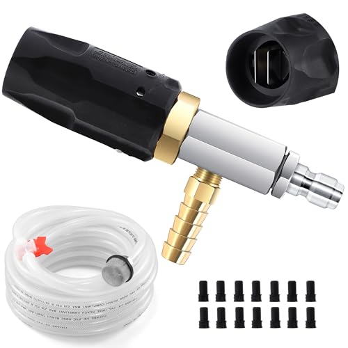 FIXFANS Pressure Washer Long Range Nozzle 5-6.5 GPM with 45 FT Braid Hose - size: 45 FT Hose: 5-6.5 gallon