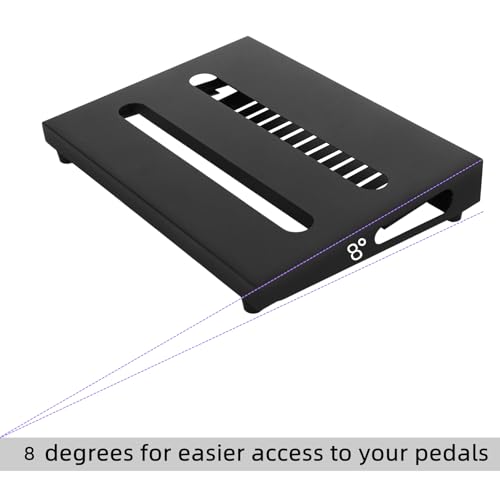 14" x 10.6" Guitar Pedal Board with Power Supply Tray - color: Black, size: 14" x 10.6"