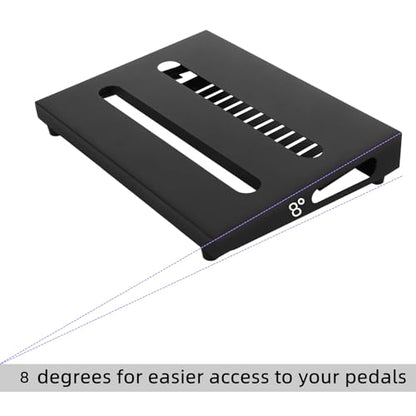 14" x 10.6" Guitar Pedal Board with Power Supply Tray - color: Black, size: 14" x 10.6"