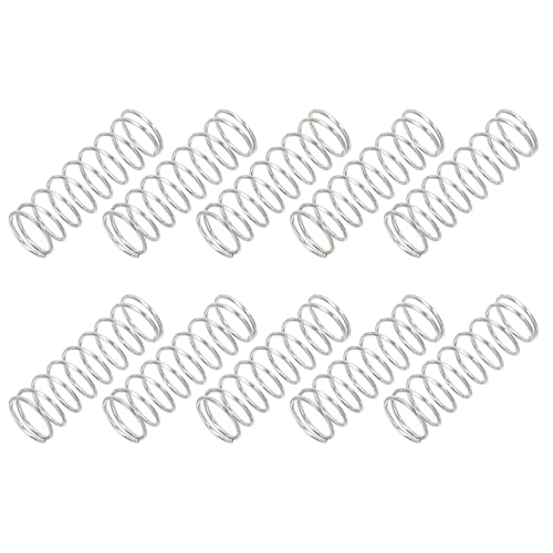 PATIKIL Compression Spring, 0.4mm Wire Dia x 5mm OD x 15mm L, 10 Pcs 304 Stainless Steel Mechanical Extension Small Springs Pen Springs Assortment Kit for Shop and Home Repairs - size: 0.4x5x15mm