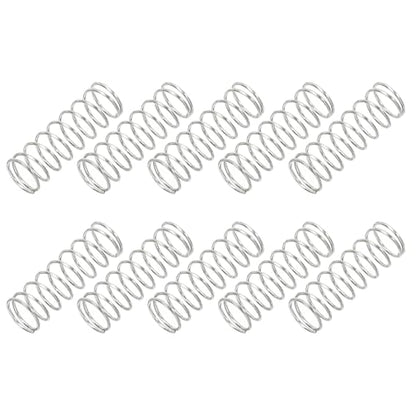 PATIKIL Compression Spring, 0.4mm Wire Dia x 5mm OD x 15mm L, 10 Pcs 304 Stainless Steel Mechanical Extension Small Springs Pen Springs Assortment Kit for Shop and Home Repairs - size: 0.4x5x15mm