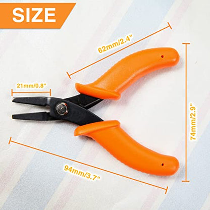 Mini Flat Nose Pliers for Jewelry Making - 4-Inch Duck Billed Smooth Jaw Micro Pliers - Wire Bending, Wrapping, Forming Tools - style: Mini Flat Nose Pliers