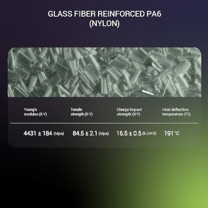 Polymaker Fiberon PA6-GF25 Glass Fiber Nylon Filament 1.75mm, Grey, 3kg - color: Grey Pa6-gf25 3kg, size: NYLON