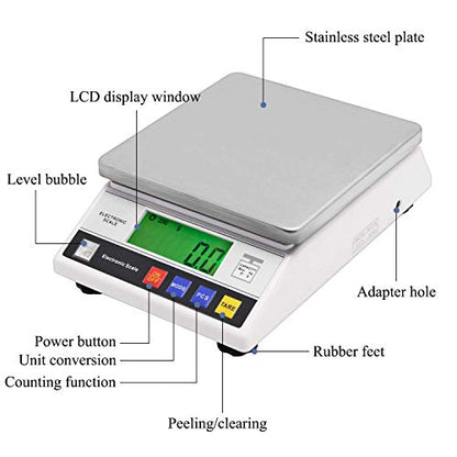 CGOLDENWALL High Precision Digital Accurate Analytical Electronic Balance Laboratory Lab Scale Industrial Weighing and Counting Scale with Counting Function CE 0.1g (3kg, 0.1g) - size: 3kg