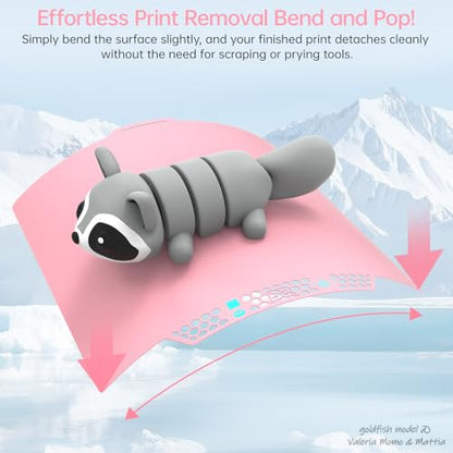 BIQU CryoGrip Pro Glacier Plate for Bambu-Lab X2D,P2S,P1P,P1S,X1C,X1E,A1 - color: Glacier Pink, size: X2D/P2S/P1/X1/A1