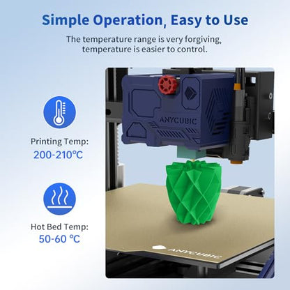 ANYCUBIC PLA Filament 1.75mm Bundle, 3D Printing PLA Filament 1.75mm Dimensional Accuracy +/- 0.02mm, 1KG Reusable Spool (2.2 lbs), 4KG Pink + Purple + Blue + Green - color: 4*1kg Pla (Pink & Purple & Blue & Green)