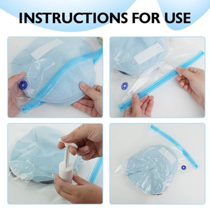 100 Pcs 3D Filament Storage Bags 13.4 x 11.8 Inch Reusable 3D Printer Filament Storage Bags and Humidity Indicator Cards Vacuum Sealed Kit with sealed bag clips pen pump for Keeping Files Dry
