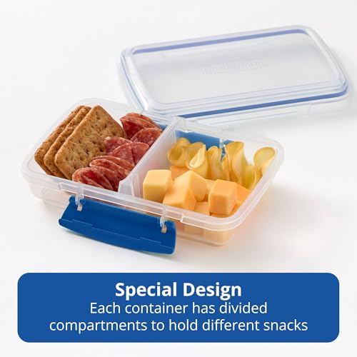 Rubbermaid Pack & Go Set with Two 350 mL Containers and Two 820 mL Containers, Divided Compartments, Meal Prep Containers with Secure Seal Lids - size: 350/820mL (4-Pack)