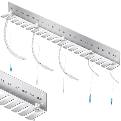Zonon Endotracheal Tube Holder 304 Stainless Steel Rack, 26.4 Inch, 2.0-12 - size: 26.4 Inch, 2.0-12
