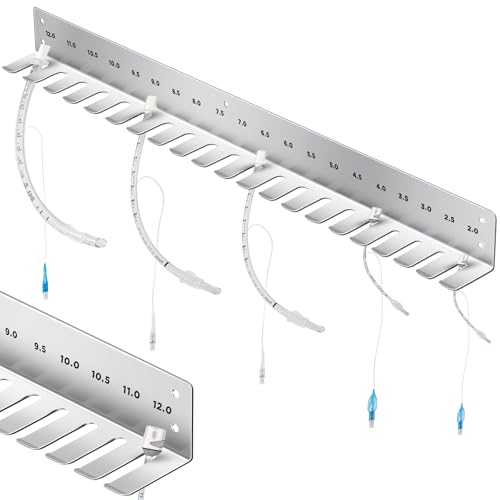 Zonon Endotracheal Tube Holder 304 Stainless Steel Rack, 26.4 Inch, 2.0-12 - size: 26.4 Inch, 2.0-12