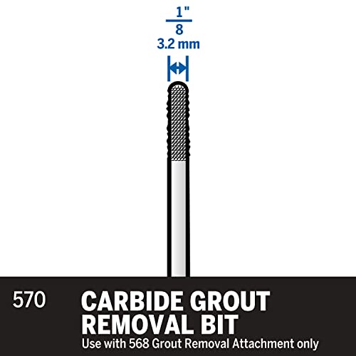 Dremel 570 1/8-Inch Carbide Grout Removal Bit - size: 1/8 in