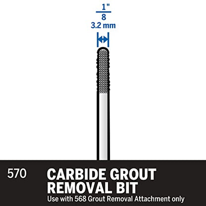 Dremel 570 1/8-Inch Carbide Grout Removal Bit - size: 1/8 in