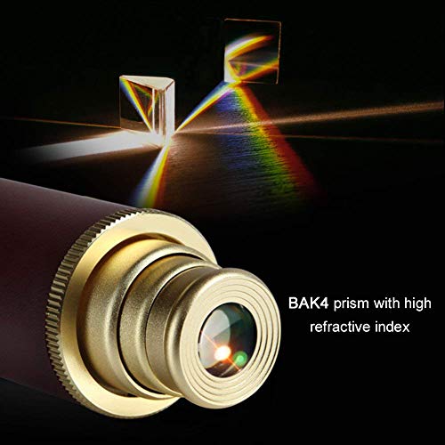 Retro Pirate Telescope Zoomable 25x30 Spyglass Portable Collapsible Handheld Telescope Vintage Monocular for Kids & Survival Gear Compass Pocket Military Compass for Camping Boating