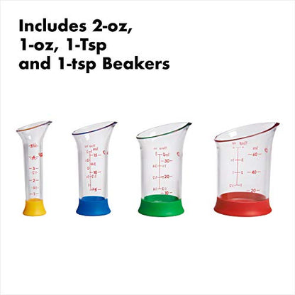 OXO Good Grips 4-Piece Mini Measuring Beaker Set,Clear - size: 4-Piece