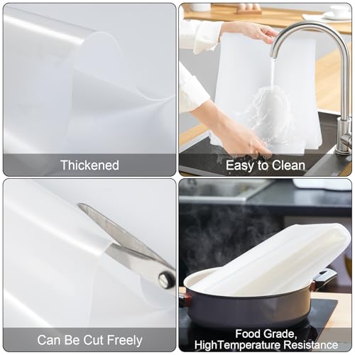 Silicone Protector Mat 47x24 Inch,White Translucent - color: White
