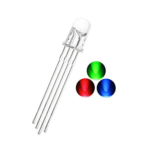 50pcs RGB 5mm LED Emitting Diode Light Lamp Multicolor Red Green Blue Tri-Color with 4pin (Common Anode) - color: J)rgb-50pcs