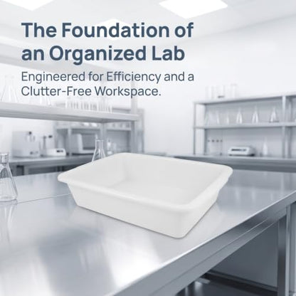 MAGICLULU Laboratory Tray Plastic Spill Containment White 1 Pack