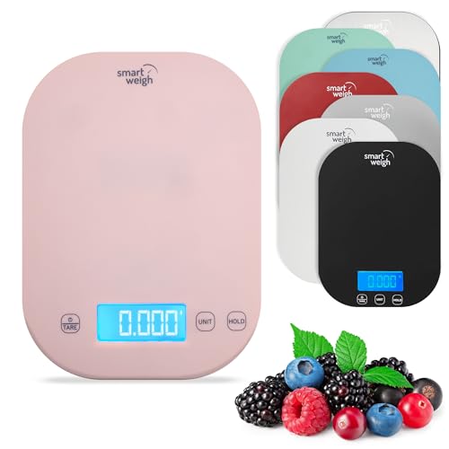 Food Scale, 11lb Pink Compact Digital Kitchen Scale with Tare Function - color: Pink