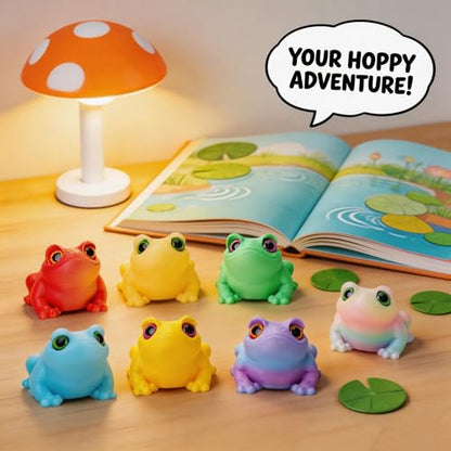 16Pcs Mini 3D Printed Frog Bulk, Articulated Frog Small Animal Figurines, 3D Printed Fidget Toys for Easter Basket Stuffers, Easter Egg Fillers for Kids, Desk Pets for Classroom Prizes - color: 16pcs Frog