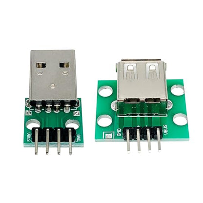 10Pcs USB2.0 DIP Converter Board, 2.54mm Pitch Adapter for DIY