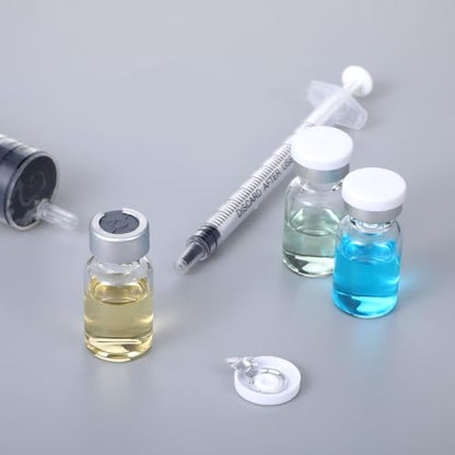 10 Pack 2ml Sealed Sample Vials Empty Transparent Storage Glass Vials with Self Healing Caps Injection Port