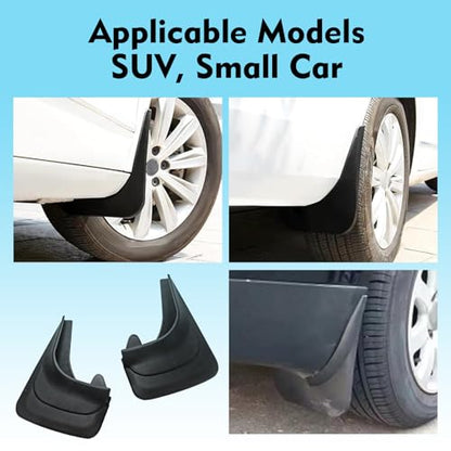 2 PCS Mud Flaps, 8.27 × 12.60 Inches Mud Guards, Flexible Front & Rear Mudflaps Protection Shield, Universal for Car, Truck, SUV (Black)
