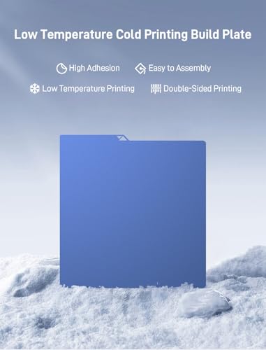 Low-Temp Build Plate 264x276mm, Double-Sided Frosted Cold Spring Steel Plate - size: 264x276mm