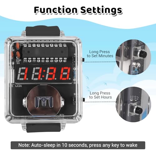 PEMENOL DIY Digital Watch Soldering Kit for Beginners