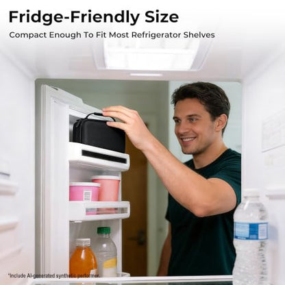Peptide Case for Fridge, Hard Shell 30-Slot Vial Case for 1-10ml Vials - size: 30 Slots