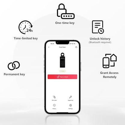 Smart Key Lock Box for Outside, Wireless Lock Box for House Keys, Hide a Key Outdoor, Electronic Digital Lockbox for Realtor Airbnb Smart Bluetooth Lockbox, Work Offline