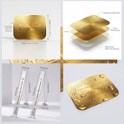 Physics Bookmark Gift Set, 18-Piece Metal Bookmarks Kit for Physics Gifts - color: Gold