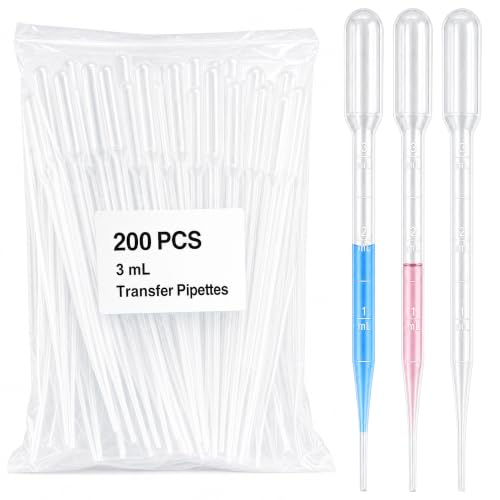 Zkupanx 200PCS Thickened Transfer Pipettes 3mL, PE Plastic Pipettes Dropper - size: 3 mL