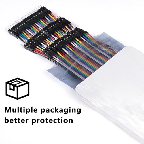Dupont Jumper Wire Kit, 20cm, 120-Pin, Multicolored