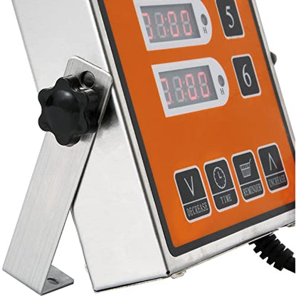 6 Channel Commercial Kitchen Timer Digital Stainless Steel Timer - color: Yellow