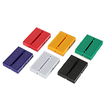 BOJACK 1Pcs 803 & 1 Pcs 400 Tie Points Solderless Breadboard, 65 Pcs Jumper Wires, 6PCS 170 Points Mini Breadboard