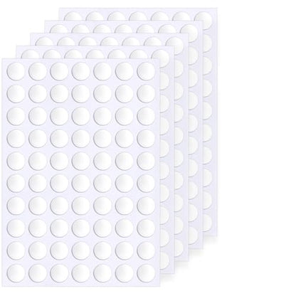 JUNEBRUSHS 350 Pieces Double Sided Sticky Dots, Sticky Tack for Wall Hanging Removable Poster Putty Clear Round Putty No Trace Adhesive Sticky Putty for Balloon Craft DIY Art Office Supplies (10 mm) - size: 10mm