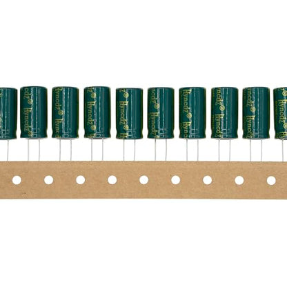 20 Pieces 50V 1000UF 13x25mm High Frequency LOWESR Plug-in Aluminum Electrolytic Capacitor Green Sleeve 50 Volt 1000 UF - size: 50V1000UF