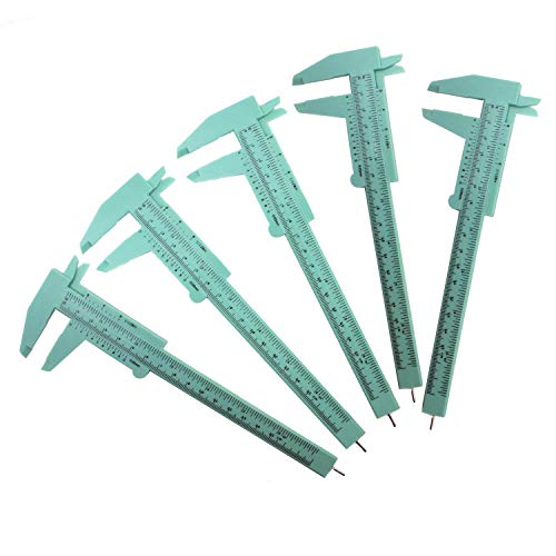 TamBee Plastic Vernier Caliper 150mm Eyebrow Caliper for School Students - color: Mint Green