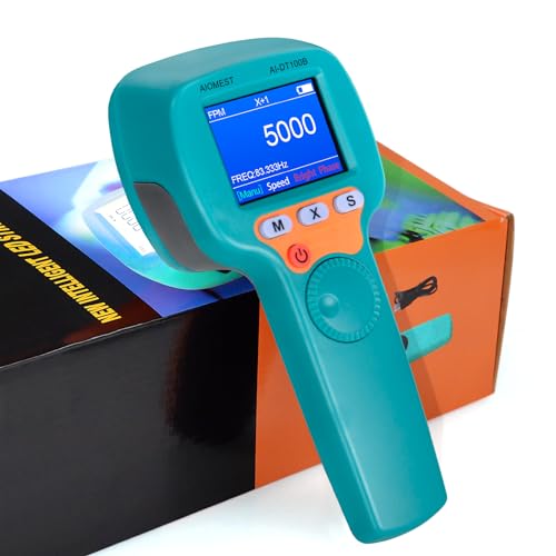 LED Stroboscope 99,999 RPM/Hz, Strobe Light Tachometer w/Data Logging - color: green
